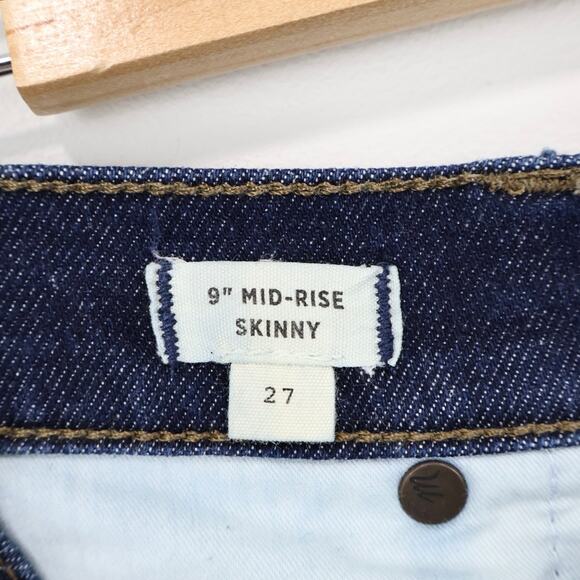 Madewell 9" Mid-Rise Skinny Jeans Orland Dark Wash Tencel Denim Edition Size 27 - Picture 8 of 8